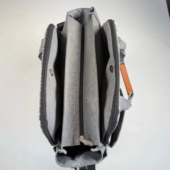 Leke Baby Gray Diaper Bag Tote - Picture 12 of 17